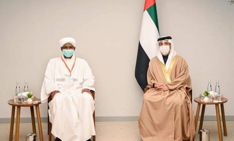 لقاء ثنائي بين "حميدتي" ومنصور بن زايد" 1 FB IMG 1613921414322