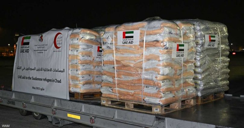 الإمارات ترسل إمدادات غذائية عاجلة للاجئين السودانيين