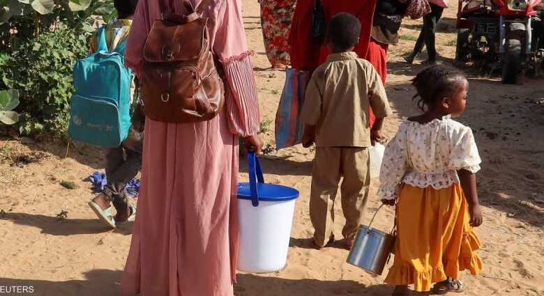 أطفال اللاجئين السودانيين