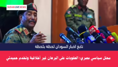 محلل سياسي مصري: العقوبات الأمريكية على البرهان غير أخلاقية وتخدم حميدتي