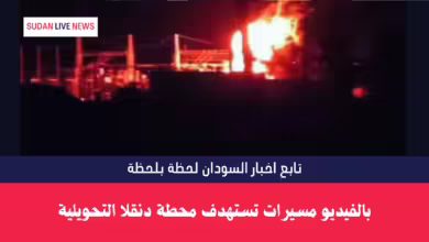 بالفيديو مسيرات تستهدف محطة دنقلا التحويلية