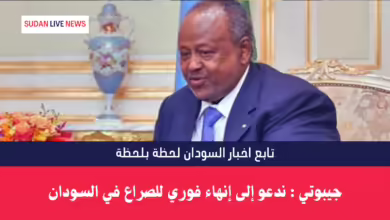 جيبوتي : ندعو إلى إنهاء فوري للصراع في السودان
