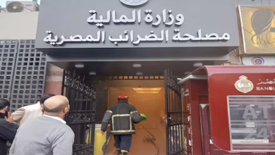 حريق ضخم يهز طريق مصر حلوان الزراعي بالقاهرة