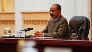 الرئيس الإريتري أسياس أفورقي خلال مقابلة حول تطورات الحرب في السودان