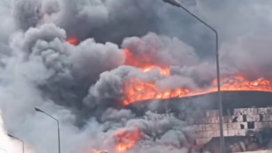 مصفاة الخرطوم في الجيلي بعد تضررها خلال معارك الحرب