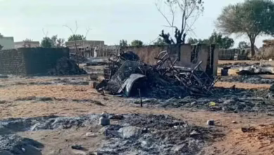 حريق ضخم يدمر قرية في شمال كردفان