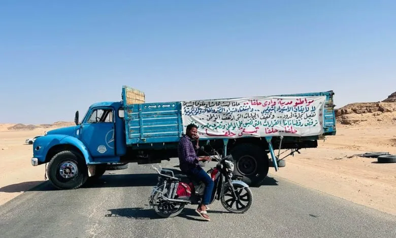 إضراب عام واعتصام للعاملين في النقل والتخليص والشحن.. ومطالب بإلغاء حظر الاستيراد والقيود على التجارة